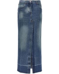 N°21 - Denim Long Skirt Gonne Blu - Lyst
