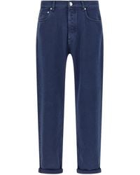 Brunello Cucinelli - Garment-Dyed Denim Jeans - Lyst