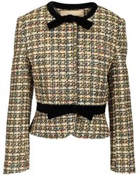 Valentino Garavani - Velvet Bow Tweed Jacket Giacche-Donna - Lyst