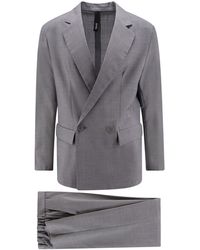 Hevò - Virgin Wool Suit With Logoed Buttons - Lyst