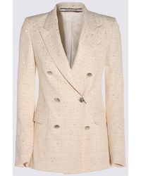 Tagliatore - Ivory Cotton Blazer - Lyst