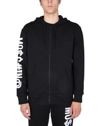Moschino - FELPA IN COTONE CON CAPPUCCIO E RICAMO LOGO - Lyst