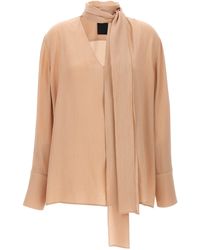 Givenchy - Pussy Bow Blouse Shirt, Blouse - Lyst