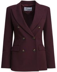 Semler - Balzer Double-Breasted Jackets Bordeaux - Lyst