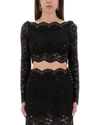 Rabanne - Cropped Lace Top-Donna - Lyst