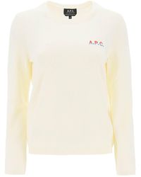 A.P.C. - 'albane' Crew Neck Cotton Sweater - Lyst