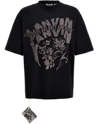 Lanvin - Printed T Shirt Nero - Lyst