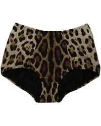 Dolce & Gabbana - Animal Print Briefs Beachwear - Lyst