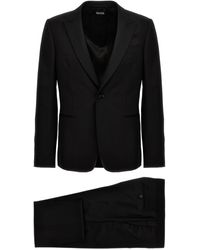 Zegna - Wool And Mohair Dress Completi Nero - Lyst