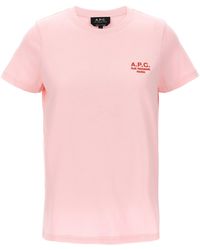 A.P.C. - Skye T Shirt Rosa - Lyst