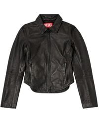 DIESEL - 'L-Egrad' Leather Jacket - Lyst