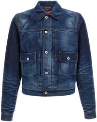 KENZO - Japanese Denim Jacket Puffer Jackets Blu-Uomo - Lyst