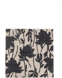 Brunello Cucinelli - Cotton Foulard With Floral Print - Lyst