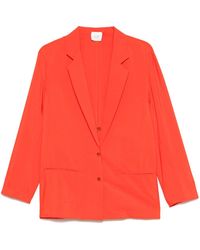 Alysi - Silk Blend Single-Breasted Blazer Jacket - Lyst