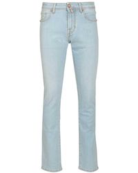 Jacob Cohen - Pant 5 Pkt Slim Fit With Zipper Bard Fast B1 Salpa Gialla 10 Oz Jeans Light - Lyst