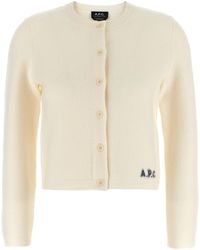 A.P.C. - Cardigan Mila Con Bottoni - Lyst