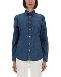 Polo Ralph Lauren - Button-Down Denim Shirt With Tailored Fit - Lyst