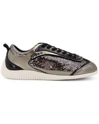 Pinko - Reby 10 Mirror Fabric Sneakers With Sequins - Lyst