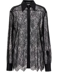 Dolce & Gabbana - Chantilly Lace Shirt Shirt - Lyst