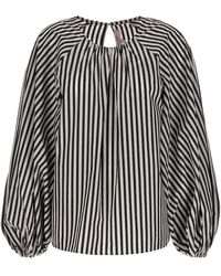 Carolina Herrera - Striped Bloshirt Shirt, Blouse - Lyst