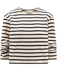 Tory Burch - T-shirt in cotone a righe - Lyst