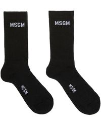 MSGM - Logo-Jacquard Cotton Blend Socks - Lyst