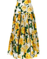 Dolce & Gabbana - Long Ruffled Skirt - Lyst