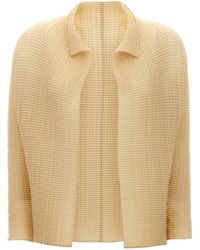 Issey Miyake - 'Wooly Pleats-56' Cardigan - Lyst