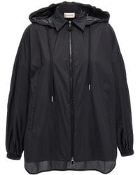 Moncler - Giacca a vento rouches - Lyst