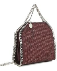 Stella McCartney - Borsa Falabella Tiny Con Cristalli Hotfix Su Pelle Scamosciata Alter-Donna - Lyst