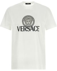 Versace - T-Shirt Con Stampa Testa Di Medusa - Lyst