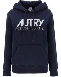 Autry - 'icon' Hoodie With Logo Embroidery - Lyst