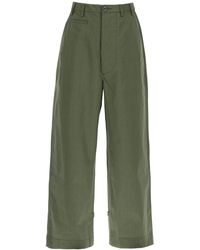 KENZO - Oversized Cotton Pants - Lyst