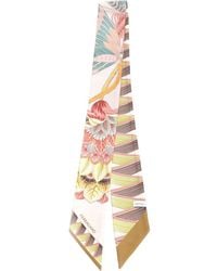 Ferragamo - Giada Print Mini Bandeau Scarves And Foulards Rose - Lyst