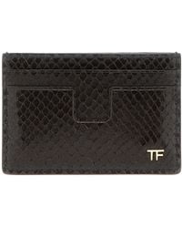 Tom Ford - Snake Print Card Holder - Lyst