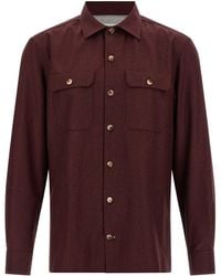 Brunello Cucinelli - Flannel Overshirt - Lyst