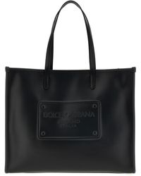 Dolce & Gabbana - Logo Shopping Bag Tote Bag - Lyst