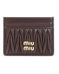 Miu Miu - Lamb Leather Cardholder - Lyst