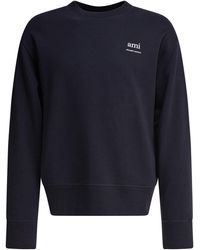 Ami Paris - Logo- Felpe Blu-Uomo - Lyst
