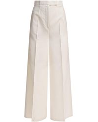 Max Mara - Wide Leg Trousers Bianco-Donna - Lyst