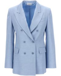 P.A.R.O.S.H. - Double-Breasted Blazer Blazer And Suits Celeste - Lyst