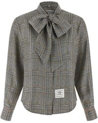 Thom Browne - Prince Of Wales Check Shirt Camicie-Donna - Lyst