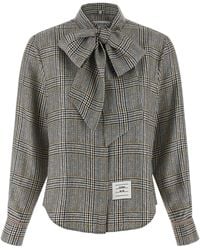 Thom Browne - Prince Of Wales Check Shirt Shirt And Blouse - Lyst