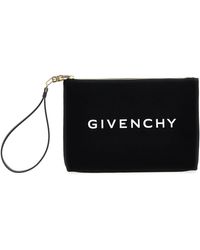 Givenchy - Large Canvas Pouch Clutch Nero - Lyst