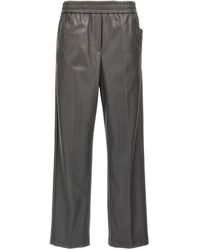 Nude - Faux Leather Trousers Pants - Lyst