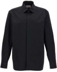 Saint Laurent - Striped Shirt Camicie Bianco/Nero - Lyst