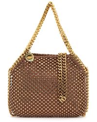 Stella McCartney - Falabella Mini Bag With Mesh And Crystals - Lyst