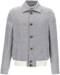 Brunello Cucinelli - Diagonal Jacket Giacche Grigio-Uomo - Lyst