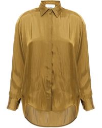 Nude - Satin Shirt Shirt, Blouse - Lyst