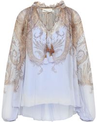 Zimmermann - Lilac Paisley Hypnotic Billow Blouse - Lyst